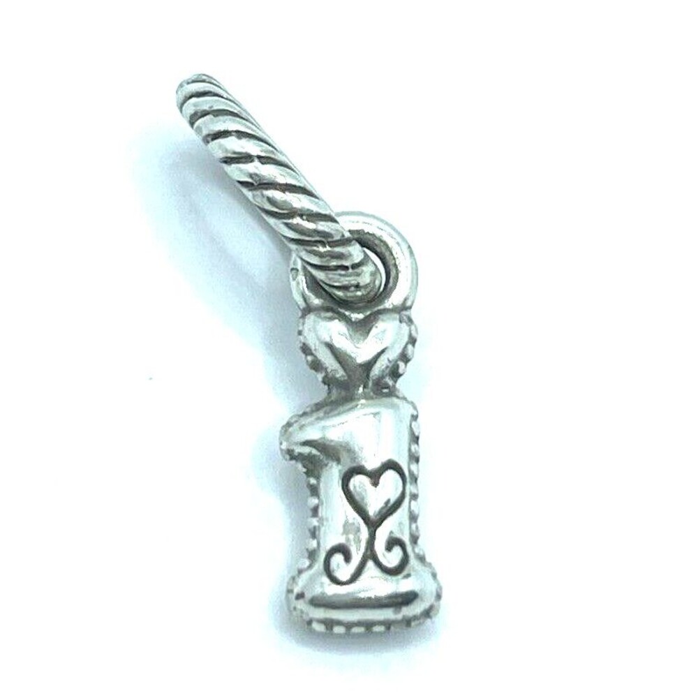 Pendant Brighton Letter "I" Lowercase "i" Alphabet  Silver Charm